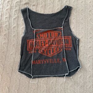 Upcycled Vintage Harley Davidson Top